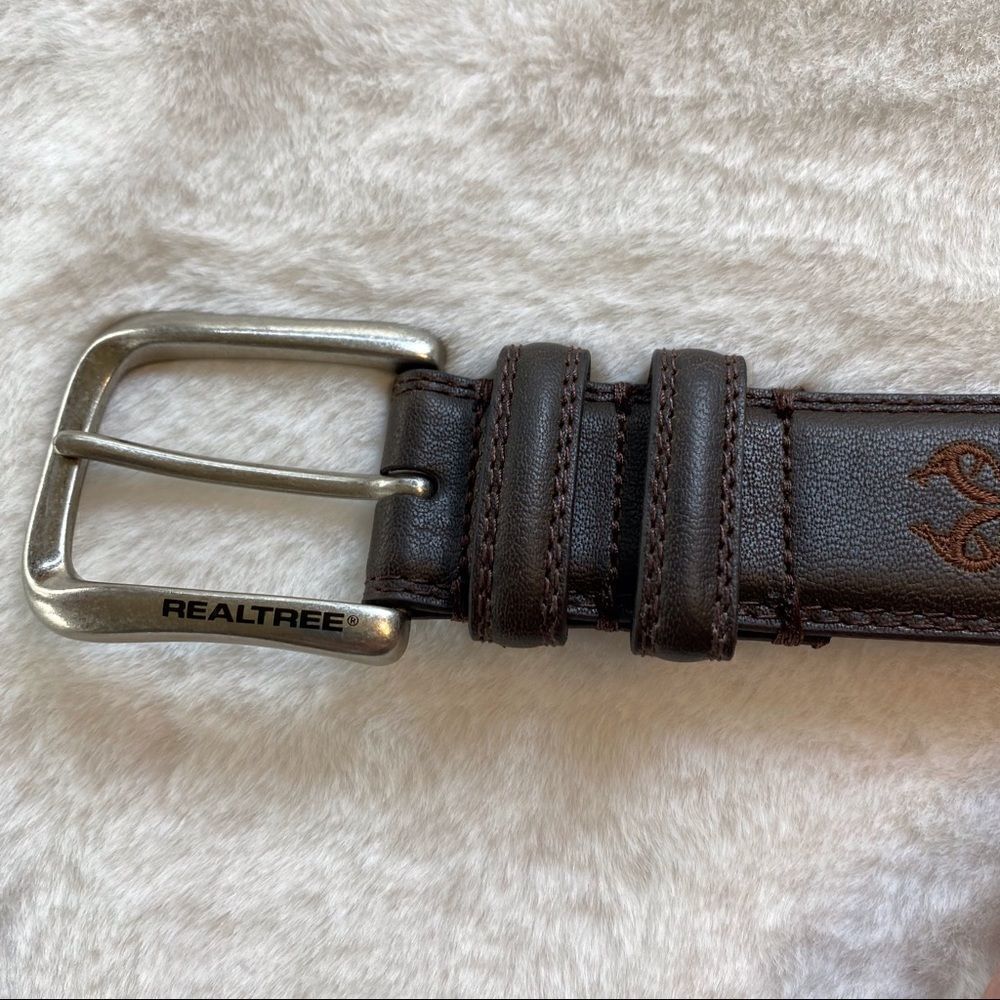 Realtree Brown Leather Belt Size 36
